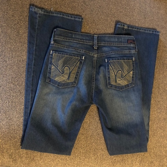 Citizens of Humanity Jeans w/ Yellow Stitched Logo - Picture 3 of 3